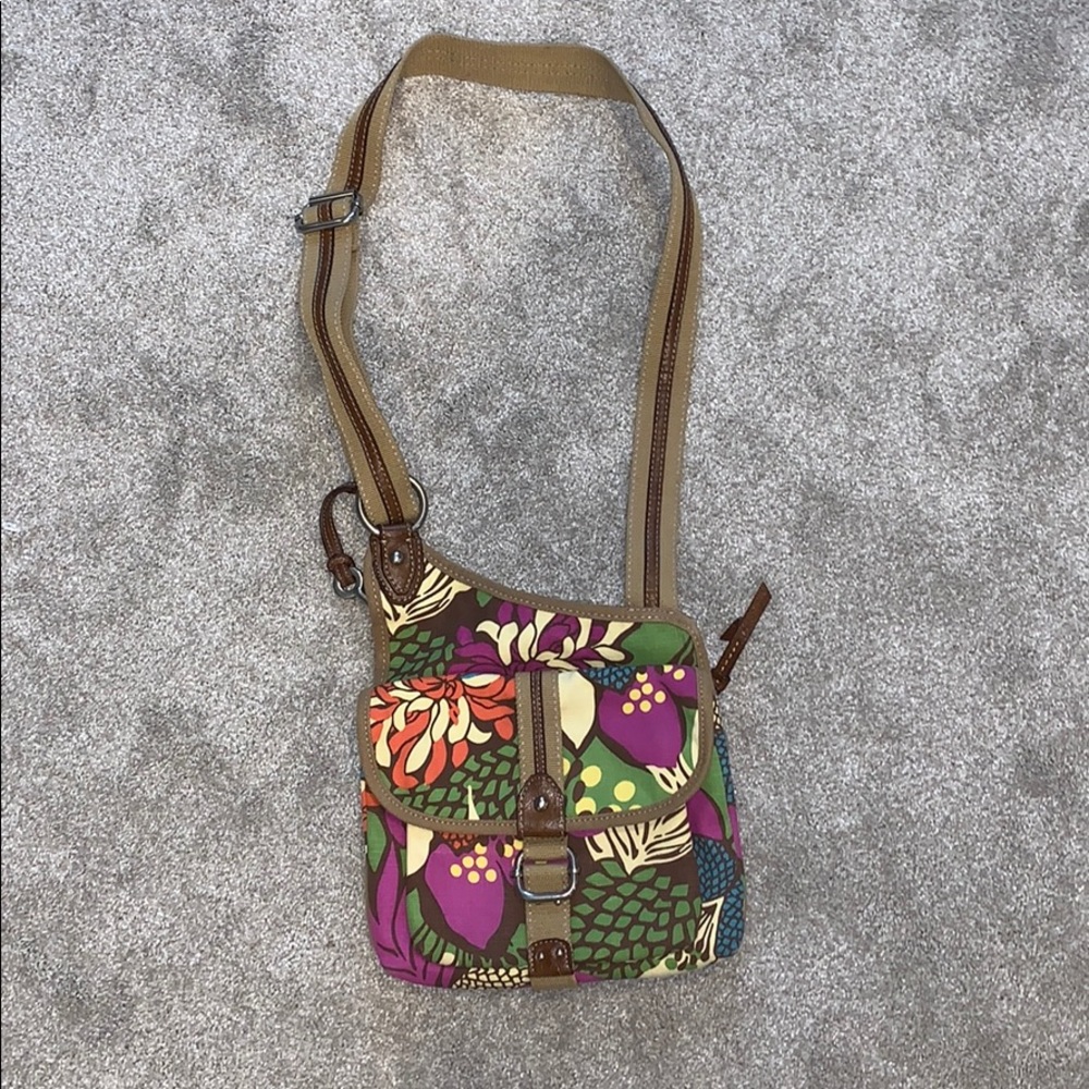 fossil flower print purse
